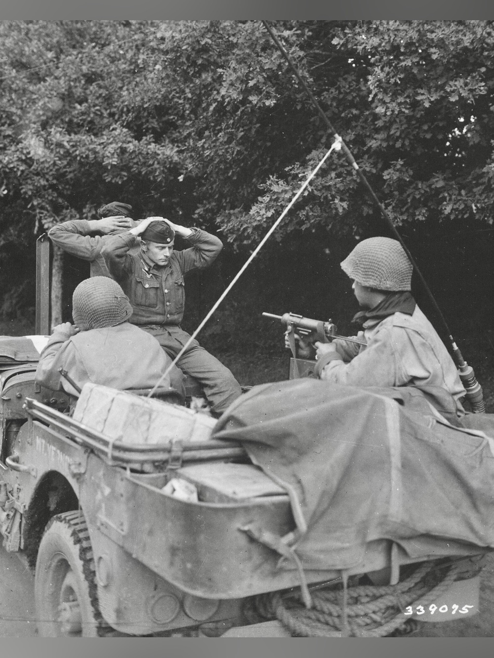 1944 Capture Germans by 6th Armored Division Troops WWII France 8x10 Photo Print